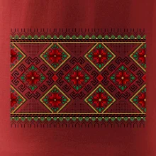 Ukrajinský vzor - Červeno Zelený