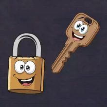 Parové tričká - Zámok a kľúč