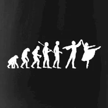 Evolúcia tanec - muž a žena so sukňou