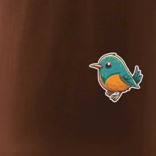 Vtáčik kreslený na prsníku