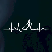 EKG nordic walking žena