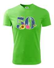 Kvetinové číslo kreslené - 50