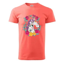 Kôň farebný s kvetinami