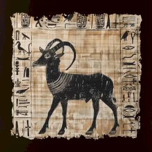 Egyptské hieroglyfy koza