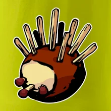 Gaštanový ježko - prsník