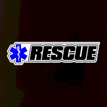 Záchranár rescue kríž modrý