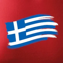 Grécko vlajka - štetkou