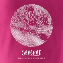 Severák - vrstevnice v kruhu