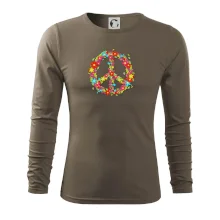 Peace symbol červené kvety