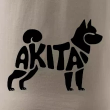 Akita Inu - Nápis v tele