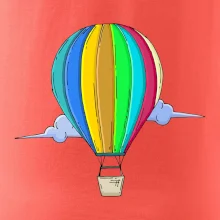 Teplovzdušný balón v oblakoch