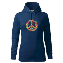 Peace symbol červené kvety