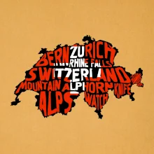 Mapy - názvy miest - Švajčiarsko