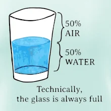 Technically, the glass is always full Technically, the glass is always full