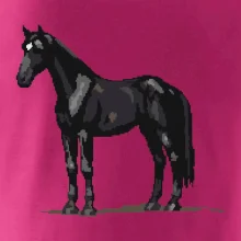Čierny kôň pixel