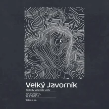 Velký Javorník (Beskydy) - vrstevnice v obdĺžniku