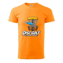 Discgolfový kôš s letiacim diskom eat sleep repeat