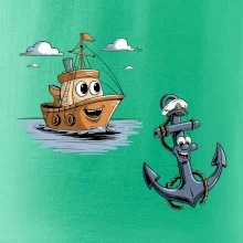 Parové tričko - Loď a kotva