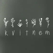 Kvitnem - Nápis s kvetinami