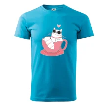 Hustá mačka v hrnčeku