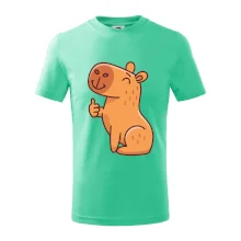 Kapybara s palcom hore