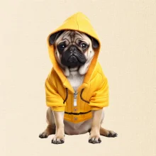 Mops v mikine Mops v mikine