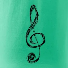 Husľový kľúč kreslený Husľový kľúč kreslený