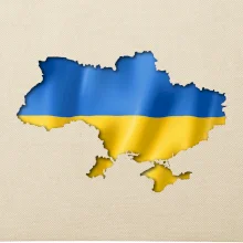 Ukrajina vlajka mapa