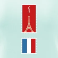 Paríž známka farebná