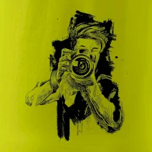 Fotograf kreslený ceruzkou Fotograf kreslený ceruzkou