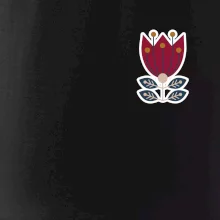 Folklór na prsníku kvetina štvorlistá