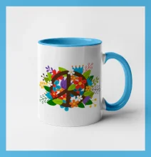 Peace symbol prerastený kvetinami