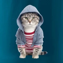 Mačka v pruhovanom triku