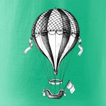 Teplovzdušný balón kreslený