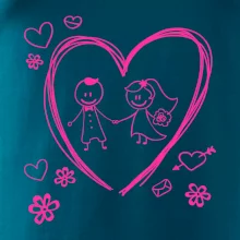 Svadba - kreslené srdce