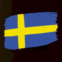 Švédsko vlajka štetkou