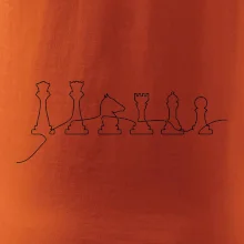 Šachové figúrky v rade - obrys