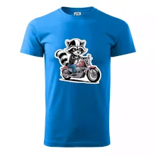 Mýval na motorke kreslený