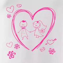 Svadba - kreslené srdce