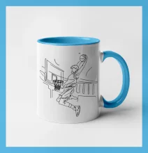 Basketbalista jedným ťahom - výskok