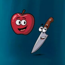 Parové tričko - Jablko a nôž