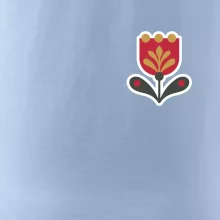 Folklór na prsníku tulipán