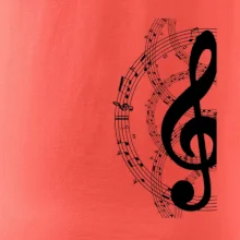 Husľový kľúč a noty