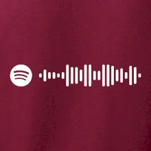 Spotify kód na prsníku