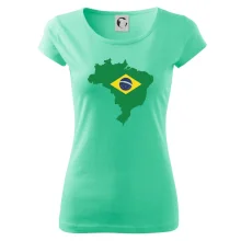 Brazília vlajka v mape