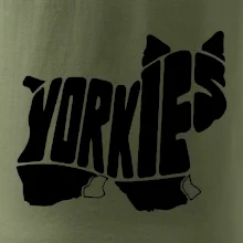 Yorkšírský teriér - Yorkie - Nápis v tele Yorkšírský teriér - Yorkie - Nápis v tele