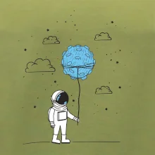 Astronaut s balónikom