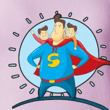 Otec superman - chlapec a chlapec Otec superman - chlapec a chlapec