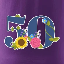 Kvetinové číslo kreslené - 50