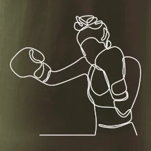 Žena boxerka jedným ťahom